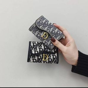 Dior-Style Mini Wallet
