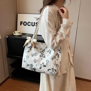 Butterfly Print Tote Bag